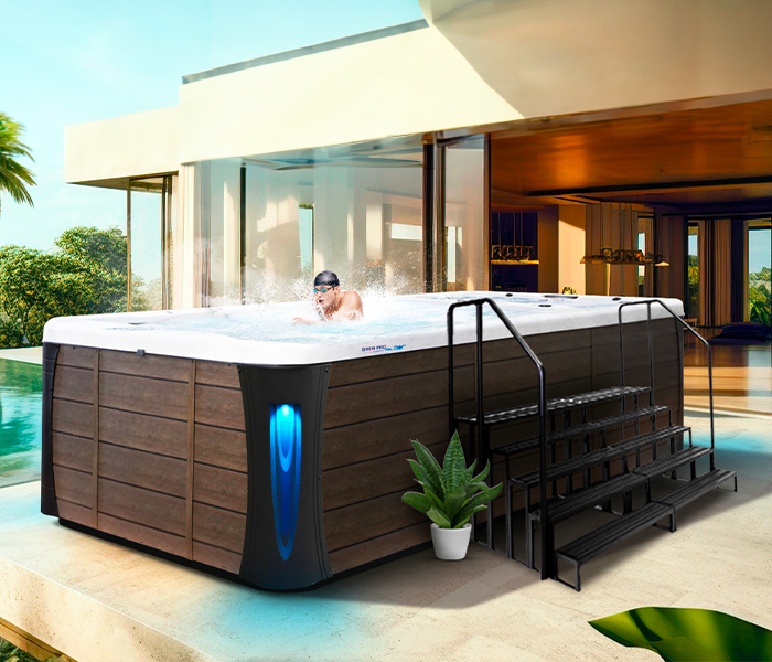 Calspas hot tub being used in a family setting - Hialeah