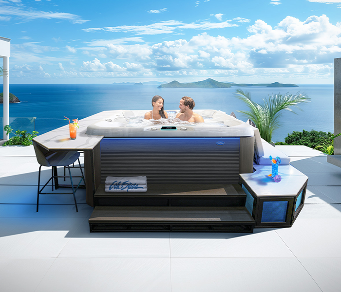 Calspas hot tub being used in a family setting - Hialeah